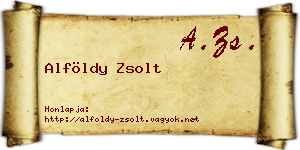 Alföldy Zsolt névjegykártya